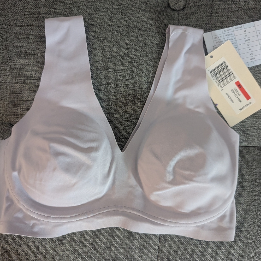 True & Co Wireless Bra Purple XS Extra Small